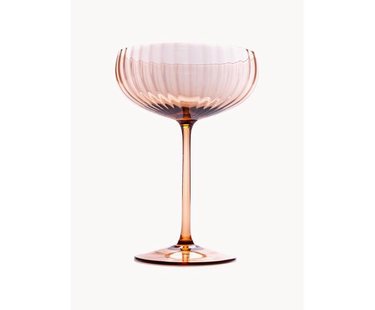 Handgemaakte champagneglazen Lyon, 2 stuks