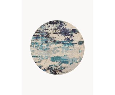 Ronde design laagpolig vloerkleed Celestial