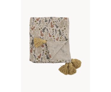 Bloemendeken Filipa met kwastjes