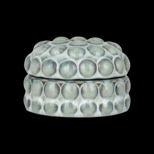 Elvia voorraadpot keramiek blauw - Ø 12,5 x 8,5 cm