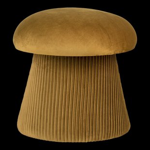 Noam velvet poef oker - Ø 41 cm