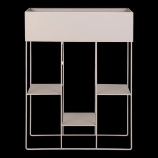 Pepijn staande metalen plantenbak beige