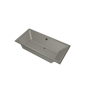 Xenz Kristal Ligbad - 160x75x48 - afvoer Midden - acryl - cement 6984-06