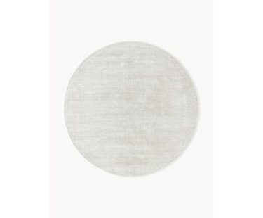 Rond viscose vloerkleed Jane, handgeweven