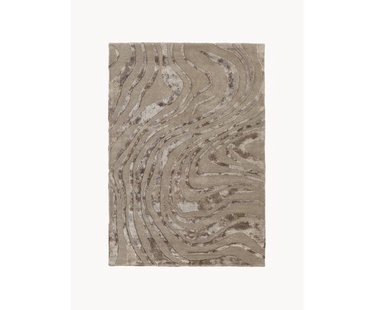 Handgetuft kortpolig vloerkleed Winola met hoog-laag structuur