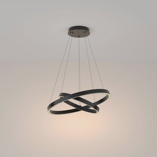 Maytoni Rim hanglamp 830 2 ringen Ø 60 cm zwart