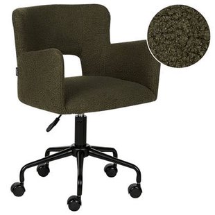Beliani - SANILAC - Bureaustoel - Groen - Bouclé