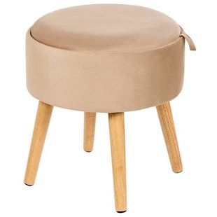 Beliani - NEELY - Hocker - Beige - Fluweel