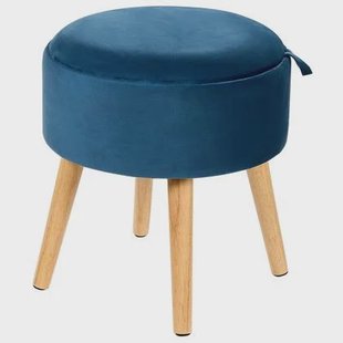 Beliani - NEELY - Hocker - Marineblauw - Fluweel