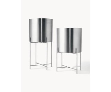 Plantenpotten Mina van metaal, 2-delig