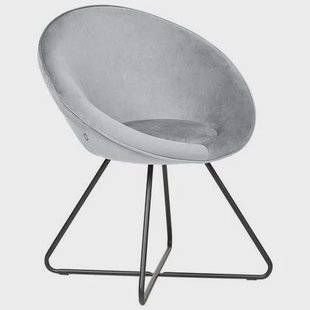 Beliani - FLOBY II - Fauteuil - Lichtgrijs - Fluweel Beliani - FLOBY II - Fauteuil - Lichtgrijs - Fluweel