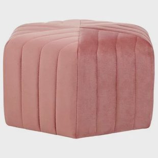 Beliani - MURIETTA - Poef - Roze - Fluweel Beliani - MURIETTA - Poef - Roze - Fluweel