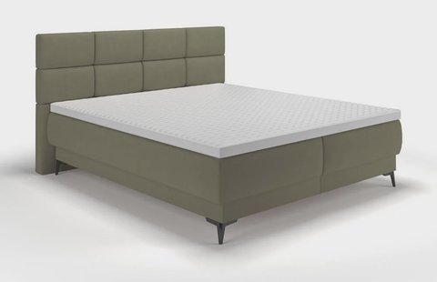 Boxspring Reyuno velvet met opbergruimte 160 x 200 cm | Selsey Design