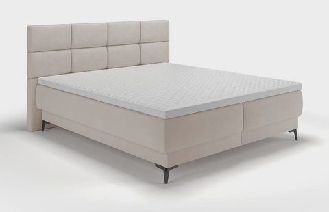 Boxspring Reyuno velvet met opbergruimte 160 x 200 cm | Selsey Design