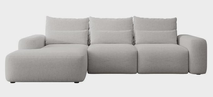 Hoekbank met slaapfunctie Calvados links chenille met lendekussens | Selsey Design