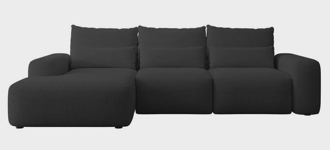 Hoekbank met slaapfunctie Calvados links chenille met lendekussens | Selsey Design