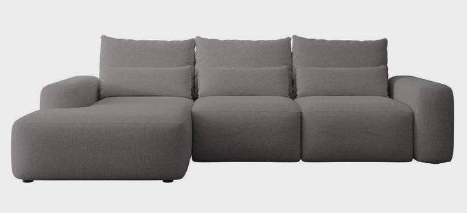 Hoekbank met slaapfunctie Calvados links chenille met lendekussens | Selsey Design