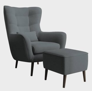 Fauteuil met hocker Verdiro velvet | NADUVI Collection