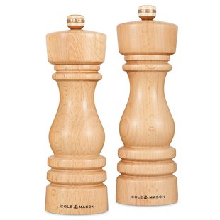 Cole & Mason - London peper- en zoutmolenset - beukenhout - 18 cm
