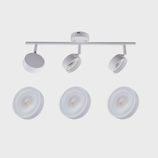 Lindby spot Jyla, wit, 4.000 K, 3-lamps, GX53