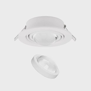 Lindby inbouwspot Jyla, wit, 3.000 K, Ø 13 cm, lens