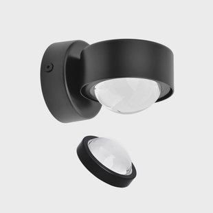 Lindby wandspot Jyla, zwart, 4.200 K, down, lens