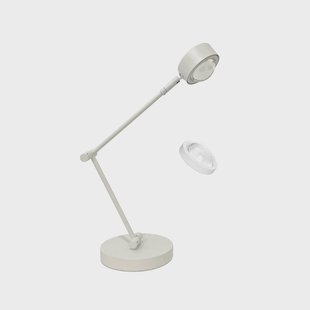 Lindby tafellamp Jyla, wit, lens, 4200K, GX53, ijzer