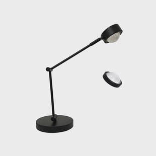 Lindby tafellamp Jyla, zwart, lens, 4200K, GX53, ijzer