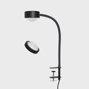 Lindby klemlamp Jyla, zwart, lens, 4200K, GX53