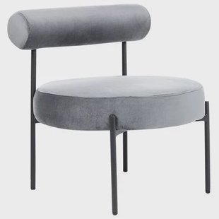 Beliani - ALPHA - Fauteuil - Grijs - Fluweel