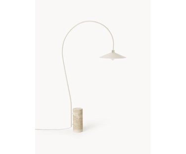 Booglamp Cora met travertijn voet