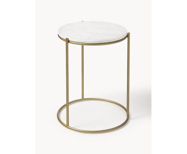 Ronde marmeren bijzettafel Ella