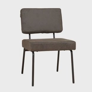 Bronx71 Industriële eetkamerstoel Espen antraciet eco-leer