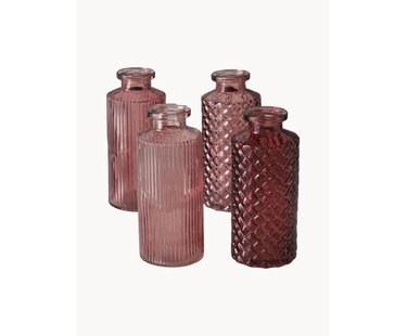 Vazen Tonja van glas, set van 4