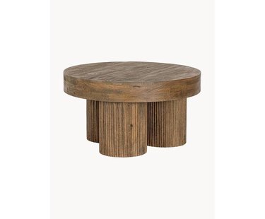 Ronde mangohouten salontafel Dacca