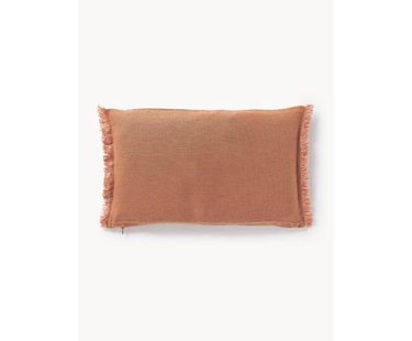 Linnen kussenhoes Luana met franjes