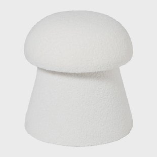 Poef Teddy Mushroom - wit - ø36x38 cm Poef Teddy Mushroom - wit - ø36x38 cm