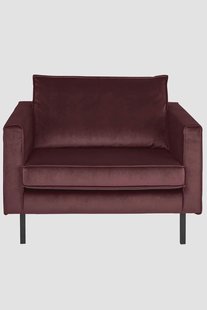 Amsterdam velvet loveseat juke wine red