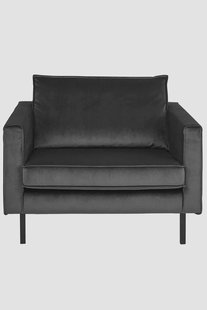 Amsterdam velvet loveseat juke antraciet