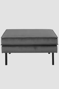 Amsterdam velvet hocker juke grijs