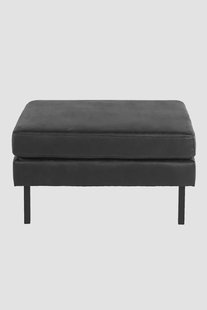 Amsterdam leer clean hocker zwart