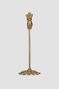 Goudkleurige kaartjeshouder met hand