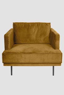 The Duchess velvet loveseat Juke okergeel