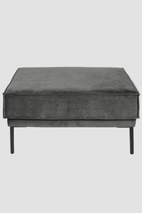 The Duchess velvet hocker Juke antraciet