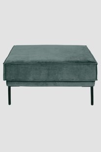 The Duchess velvet hocker Juke grijs blauw