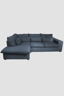 Baron bank 2.5-zits lounge links Unit donkerblauw melee