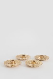 Goudkleurige messing kleine kandelaar