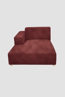 Earl velvet chaise longue links Juke wine red