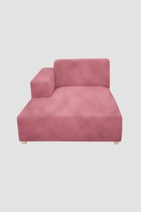 Earl velvet chaise longue links Juke pink