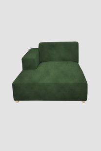 Earl velvet chaise longue links Juke green forest